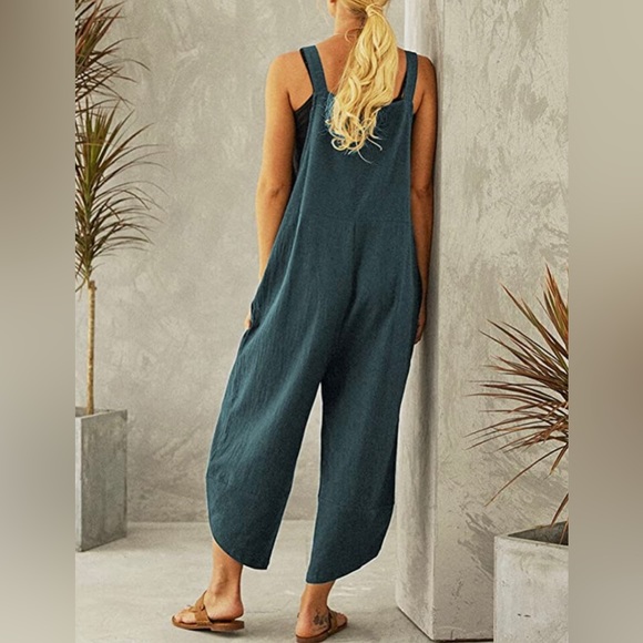 Cotton Overalls With Wooden Button Straps - Picture 4 of 6